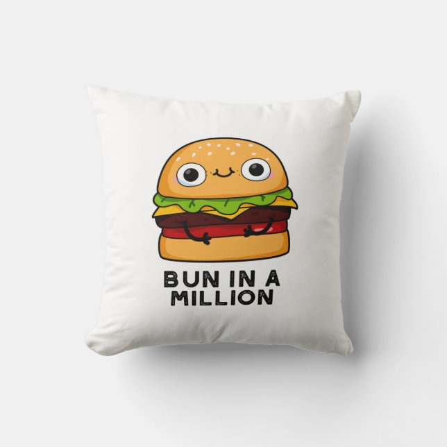 Bun in een miljoen Funny Burger Pun Kussen (Voorkant)