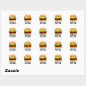 Bun in een miljoen Funny Burger Pun Ronde Sticker (Vel)