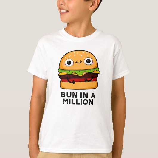 Bun in een miljoen Funny Burger Pun T-shirt (Voorkant)