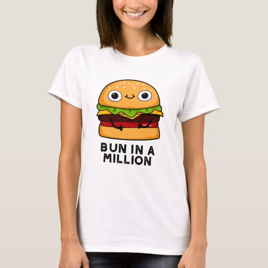 Bun in een miljoen Funny Burger Pun T-shirt (Voorkant)