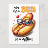 Bun in een miljoen hotdog Punny Funny Valentijn Briefkaart (Voorkant)