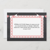 Bun in het Baby shower Oven BabyQ Roze meisje Bedankkaart (Achterkant)