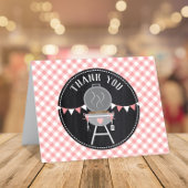 Bun in het Baby shower Oven BabyQ Roze meisje Bedankkaart