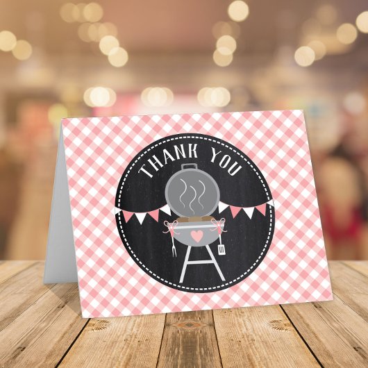 Bun in het Baby shower Oven BabyQ Roze meisje Bedankkaart