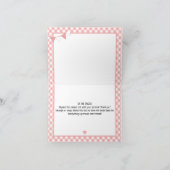 Bun in het Baby shower Oven BabyQ Roze meisje Bedankkaart (Binnen)