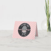 Bun in het Baby shower Oven BabyQ Roze meisje Bedankkaart (Voorkant)