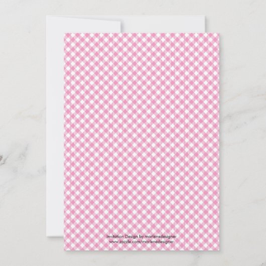 Bun in het Baby shower Oven Girl Kaart (Achterkant)