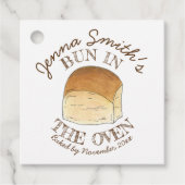 Bun in het Baby shower van het ongebluste brood Bedankjes Labels (Voorkant)