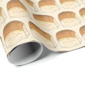 Bun in het Baby shower van het ongebluste brood Cadeaupapier (Rol Hoek)