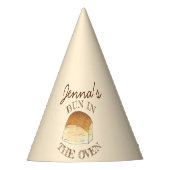Bun in het Baby shower van het ongebluste brood Feesthoedjes (Voorkant)