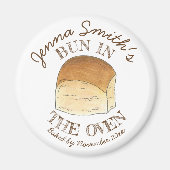 Bun in het Baby shower van het ongebluste brood Magneet (Voorkant)