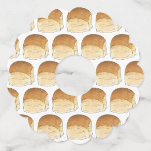 Bun in het Baby shower van het ongebluste brood Wijnglaslabel