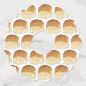 Bun in het Baby shower van het ongebluste brood Wijnglaslabel (Voorkant)