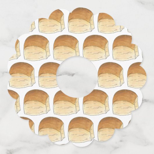 Bun in het Baby shower van het ongebluste brood Wijnglaslabel (Voorkant)