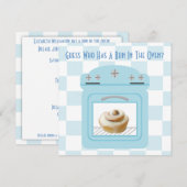 Bun in het Oven Baby Blue Baby shower Kaart (Voorkant / Achterkant)