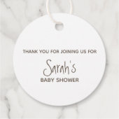 Bun in het Oven Baby shower Bedankjes Labels (Achterkant)