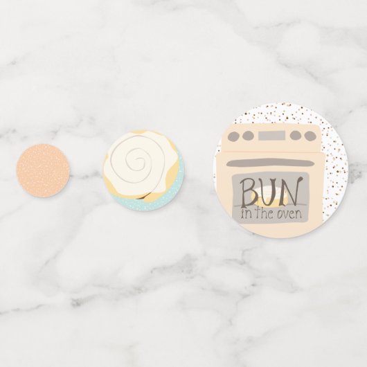 Bun in het Oven Baby shower Confetti (Voorkanten)