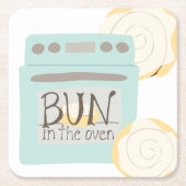 Bun in het Oven Baby shower Kartonnen Onderzetters (Voorkant)