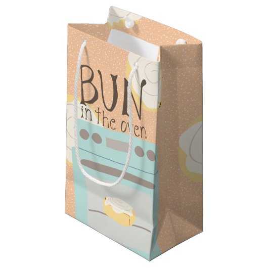Bun in het Oven Baby shower Klein Cadeauzakje (Voorkant Gekanteld)