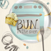 Bun in het Oven Baby shower Papieren Bordje