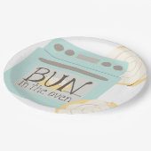 Bun in het Oven Baby shower Papieren Bordje (Gekanteld)