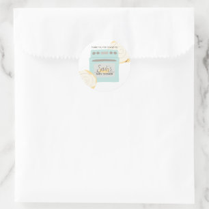 Bun in het Oven Baby shower Ronde Sticker