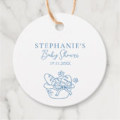 Bun in het Oven Baby shower Rustic Bedankjes Labels (Voorkant)