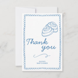 Bun in het Oven Baby shower Rustic Bedankkaart