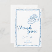 Bun in het Oven Baby shower Rustic Bedankkaart (Voorkant / Achterkant)