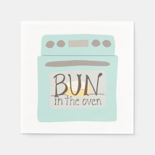 Bun in het Oven Baby shower Servet (Voorkant)