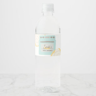 Bun in het Oven Baby shower Waterfles Etiket