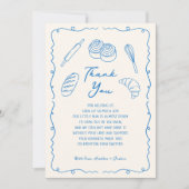 Bun in het Oven Bakery Baby shower Bedankkaart (Voorkant)