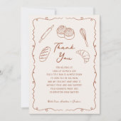 Bun in het Oven Bakery Baby shower Bedankkaart (Voorkant)