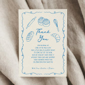 Bun in het Oven Bakery Baby shower Bedankkaart