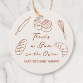 Bun in het Oven Bread Bakery Baby shower Bedankjes Labels (Voorkant)