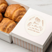 Bun in het Oven Bread Bakery Baby shower Ronde Sticker
