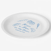 Bun in het Oven Bread Boy Baby shower Papieren Bordje (Gekanteld)