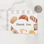 Bun in het ovengebak Baby shower Dank u Notitiekaartje (Voorkant / Achterkant in situ)