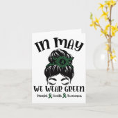 BUN In mei Draag we Green Mental Health Awareness  Kaart (Gele Bloem)