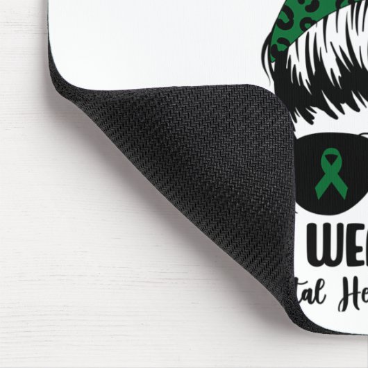 BUN In mei Draag we Green Mental Health Awareness Muismat (Hoek)