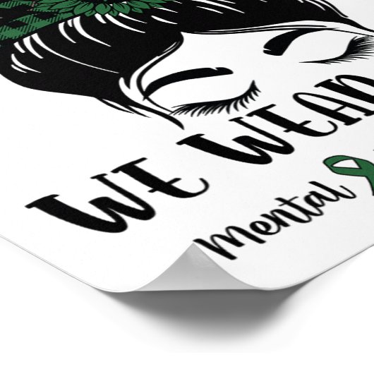 BUN In mei Draag we Green Mental Health Awareness Poster (Hoek)