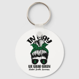 BUN In mei Draag we Green Mental Health Awareness  Sleutelhanger