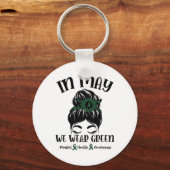 BUN In mei Draag we Green Mental Health Awareness  Sleutelhanger (Voorkant)