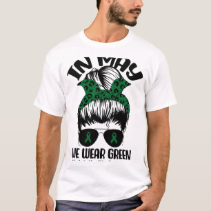 BUN In mei Draag we Green Mental Health Awareness T-shirt