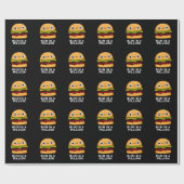 Bun in Million Funny Burger Pun Dark BG Cadeaupapier (Vlak)