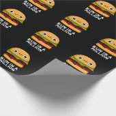 Bun in Million Funny Burger Pun Dark BG Cadeaupapier (Hoek)