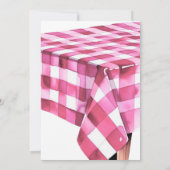 Bun in Oven Burger Grill Girl BBQ Baby shower Kaart (Achterkant)