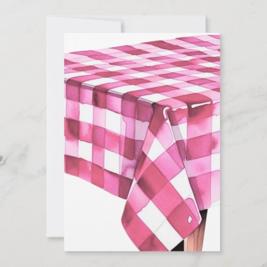 Bun in Oven Burger Grill Girl BBQ Baby shower Kaart (Achterkant)