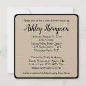 Bun in Oven Cute Modern Baby shower Invitation Kaart (Achterkant)