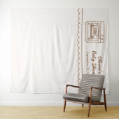 Bun in the Oven Baby Shower Backdrop Wandkleed (In Situ (horizontaal))